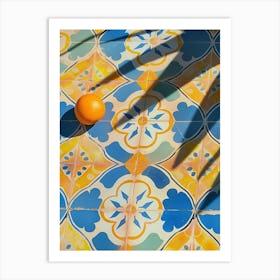 Citrus On Tile Art Print