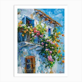 Balcony Painting In Bodrum 3 Art Print