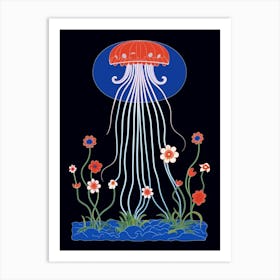 Turritopsis Dohrnii Importal Jellyfish Cartoon 2 Art Print