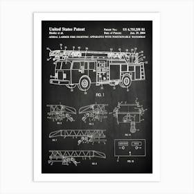 Ladder Fire Truck Patent Print Fire Truck Patent Fire Truck Art Firefighter Decor Firefighter Print Ladder Truck Patent Cf2581 Art Print