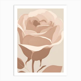 Beige Rose Art Print