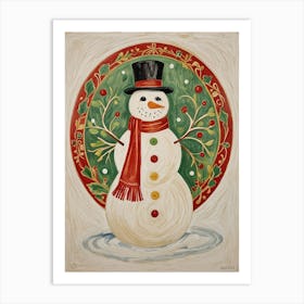 Snowman Magic Art Print