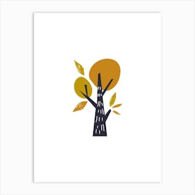 Funny Mushroom Tree Art Art Print