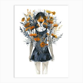 Flower Girl 13 Art Print