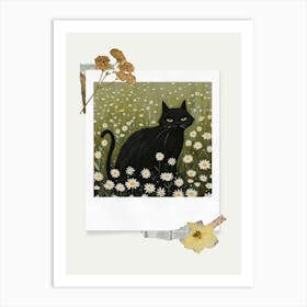 Scrapbook Cat Fairycore Painting 3 Art Print