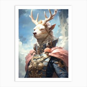 Deer In Armor Art Print