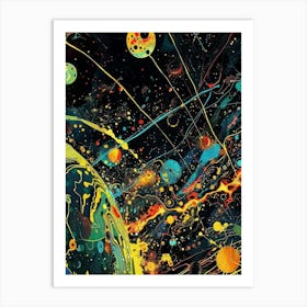 Space Painting Style Abstract Art Print