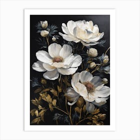 White Flowers Art Print