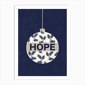 Hope Christmas Ornament Art Print