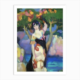 Woman By The Sea Art Print