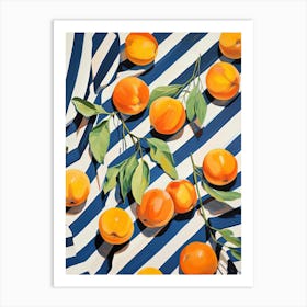 Apricots Fruit Summer Illustration 4 Art Print