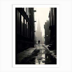Boston, Black And White Analogue Photograph 3 Art Print