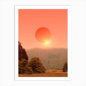Peachy Sunset Art Print
