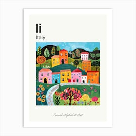 Kids Travel Alphabet  Italy 1 Art Print