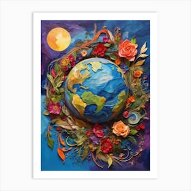 Earth In Bloom Art Print