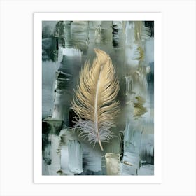 Gold Feather Art Print