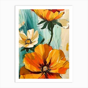 Orange Flowers 2 Art Print