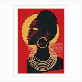 African Woman Canvas Print 1 Art Print
