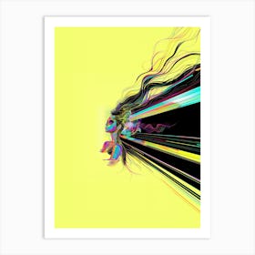 Yellow, modern, artwork print, "The World Is Yours" Art Print