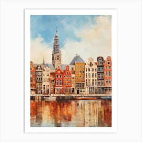 Amsterdam Canals - Oil Painting Art Print