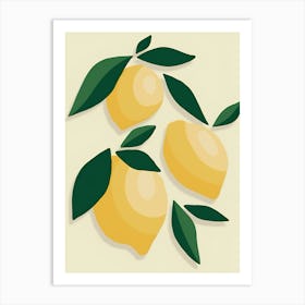 Lemons 3 Art Print