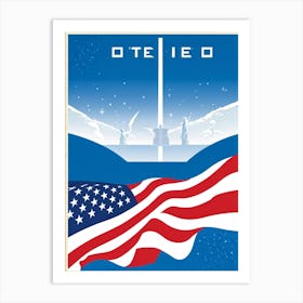 An Illustration Capturing A Vivid Symbol Of Solidarity And Unity An American Emblem Composed Of Pat (6) Art Print