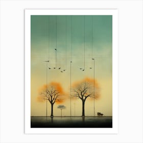 Birds In The Trees Art Print