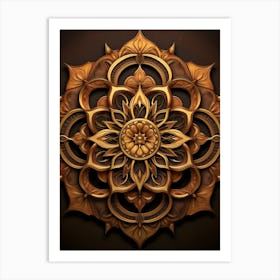 Symmetrical Mandalas Geometric Illustration 9 Art Print