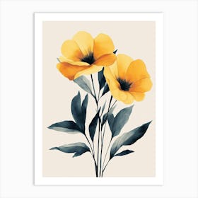 Yellow Poppies Art Print