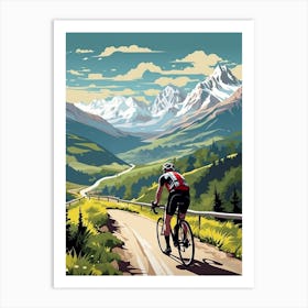 Tour De Mont Blanc France 4 Vintage Travel Illustration Art Print