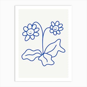 Flower Drawing Art Print