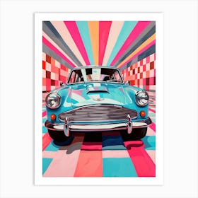 Retro Classic Car Pop Art Inspired Geometric Art Print