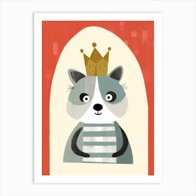 Little Lemur 5 Wearing A Crown Art Print
