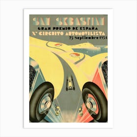 1934 Grand Prix Of Spain - San Sebastian Art Print