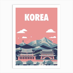 Korea Travel Poster Art Print