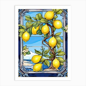 Lemons Illustration 11 Art Print