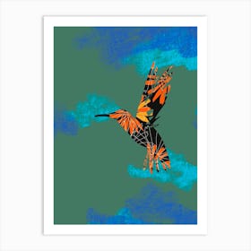 The floral bird Art Print