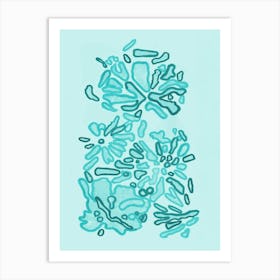 Coastal Coral Reef Aqua Art Print