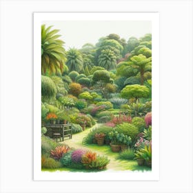 Botanical Garden Tropical Plants Art Print