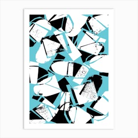 Blue And Black Art Print