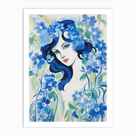 Blue Flowers 13 Art Print