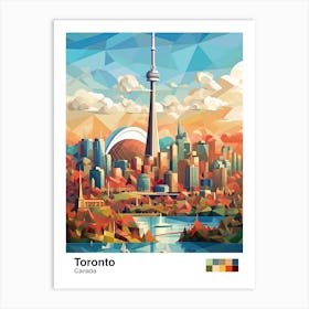 Toronto, Canada, Geometric Illustration 4 Poster Art Print