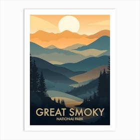 Great Smoky National Park Vintage Travel Poster 20 Art Print