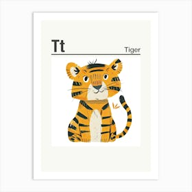 Animals Alphabet Tiger 4 Art Print