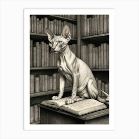 Sphynx Cat 5 Art Print