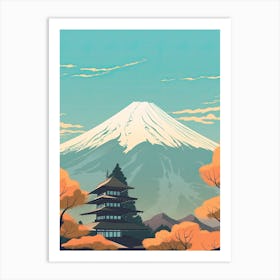 Mount Fuji Japan Travel Illustration 2 Art Print