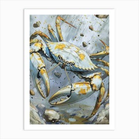 Crab Precisionist Illustration 2 Art Print