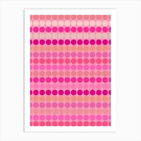 Pink Geometric Circles Art Print