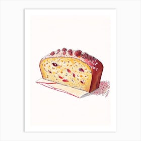 Cranberry Orange Bread Bakery Product Quentin Blake Illustration Art Print
