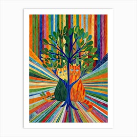 Tree Of Cats Art Print